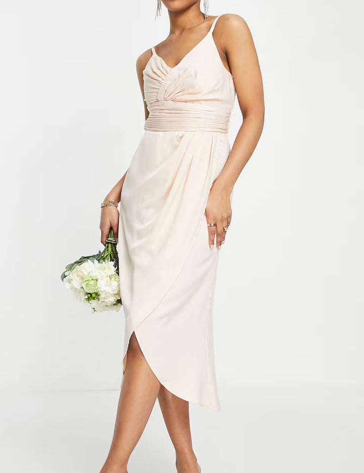 Rochie midi Little Mistress, crem