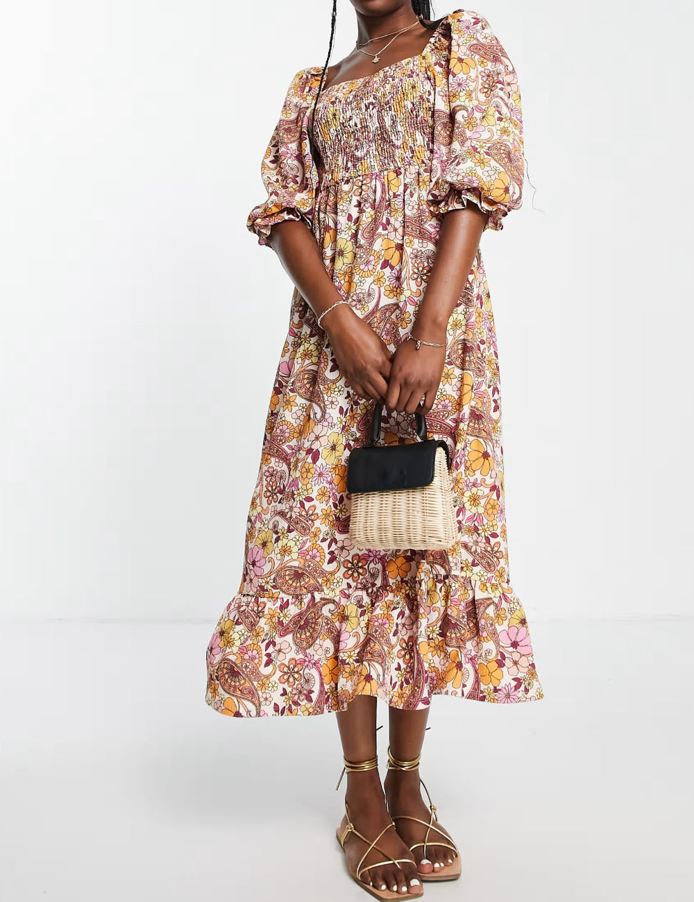 Rochie midi Miss Selfridge, mix culori