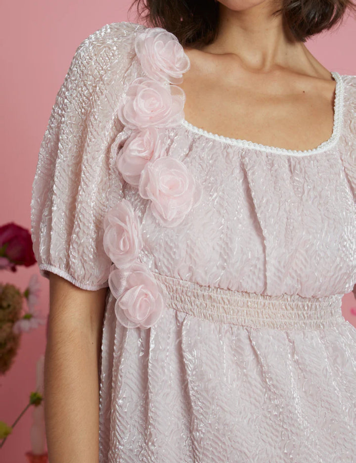 Neon Rose, púder midi ruha