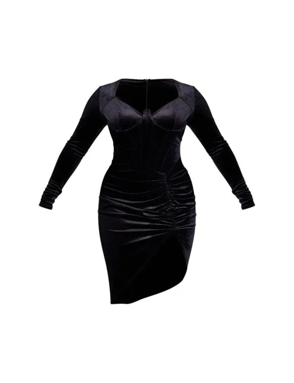 PRETTYLITTLETHING fekete midiruha