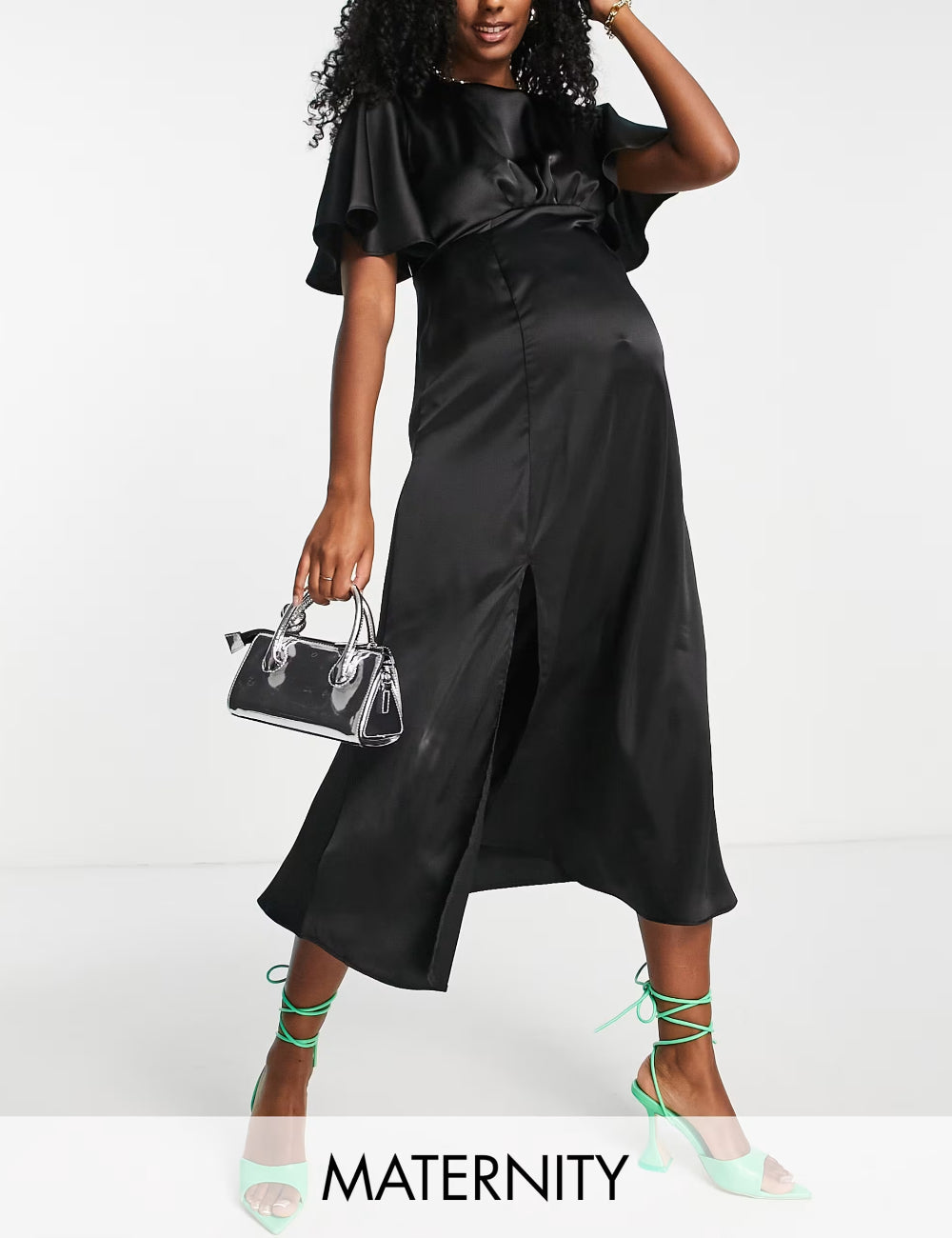 Queen Bee midi ruha, fekete