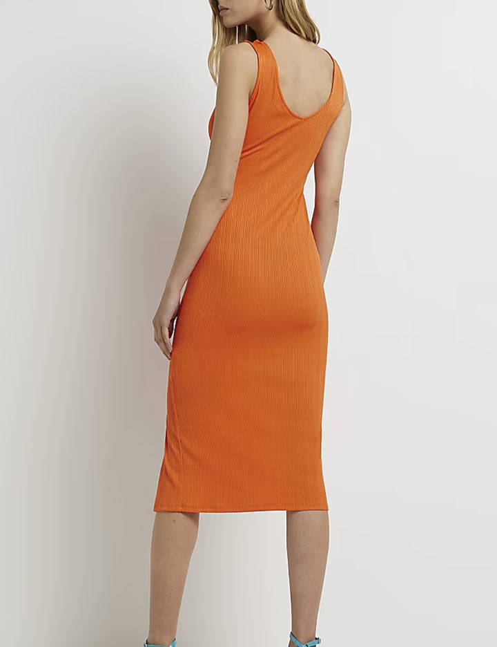 River Island midi ruha, narancssárga