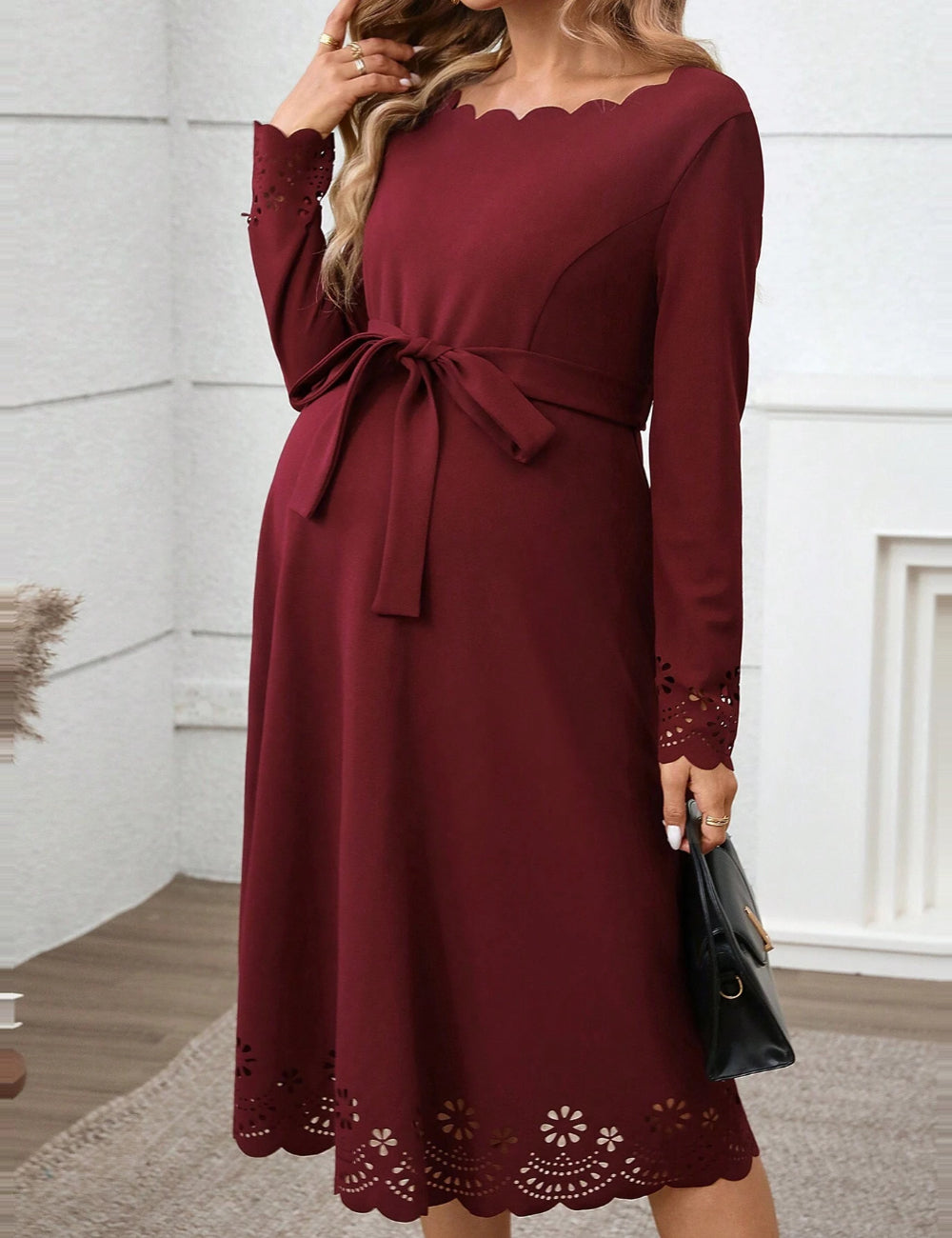 Rochie midi Shein, vișiniu