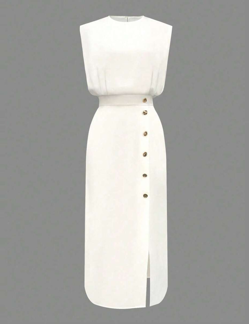 Rochie midi SHEIN, alb