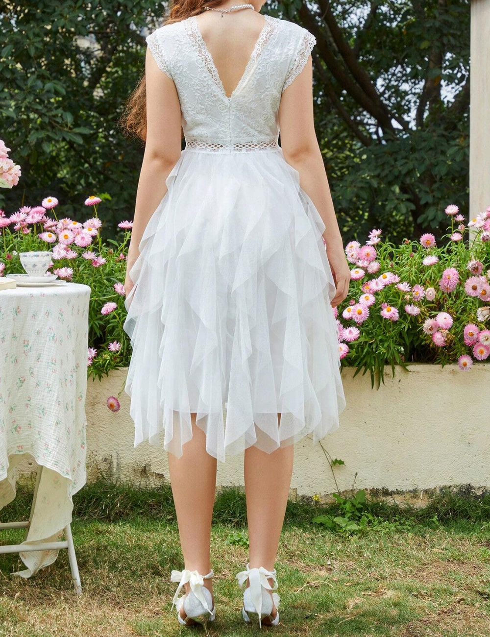 Rochie midi Shein, alb