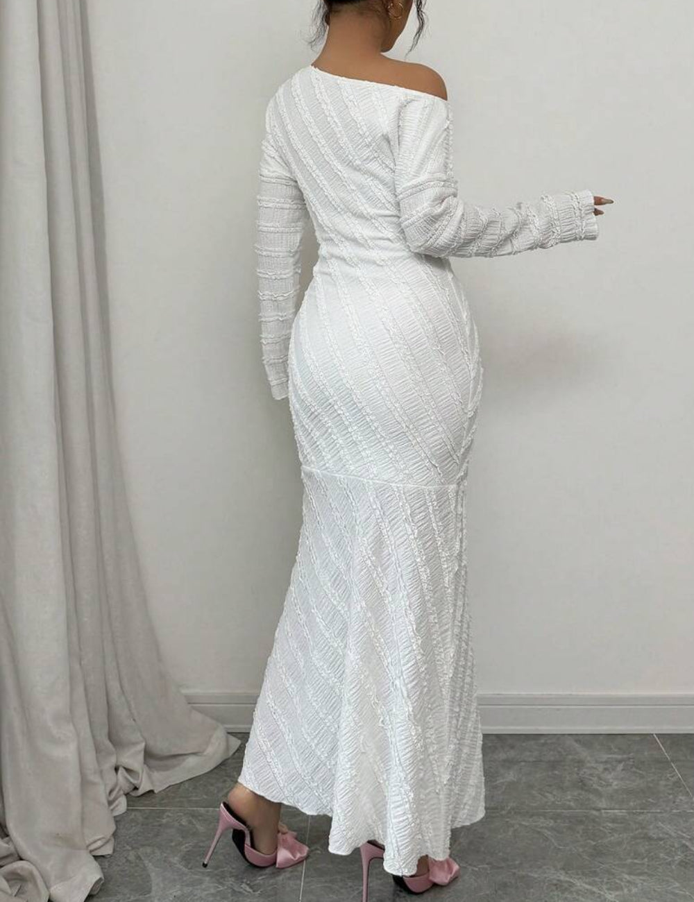 Rochie midi Shein, alb