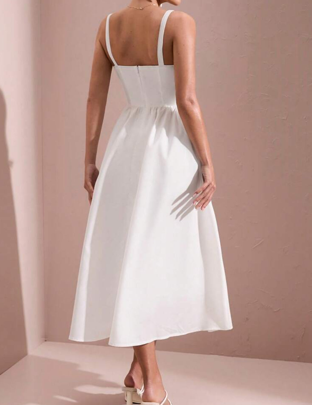 Rochie midi Shein, alb
