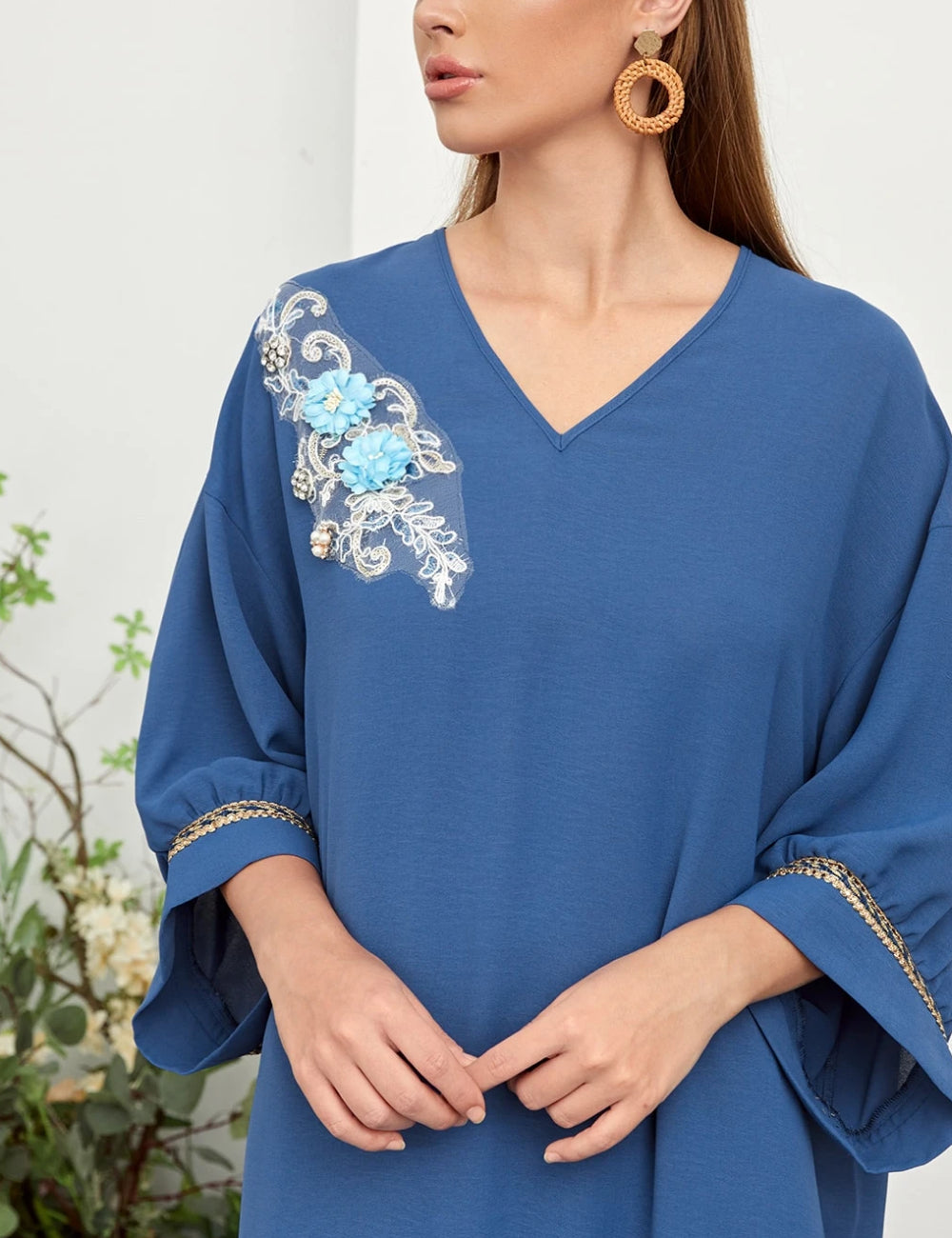 Shein kék midi ruha