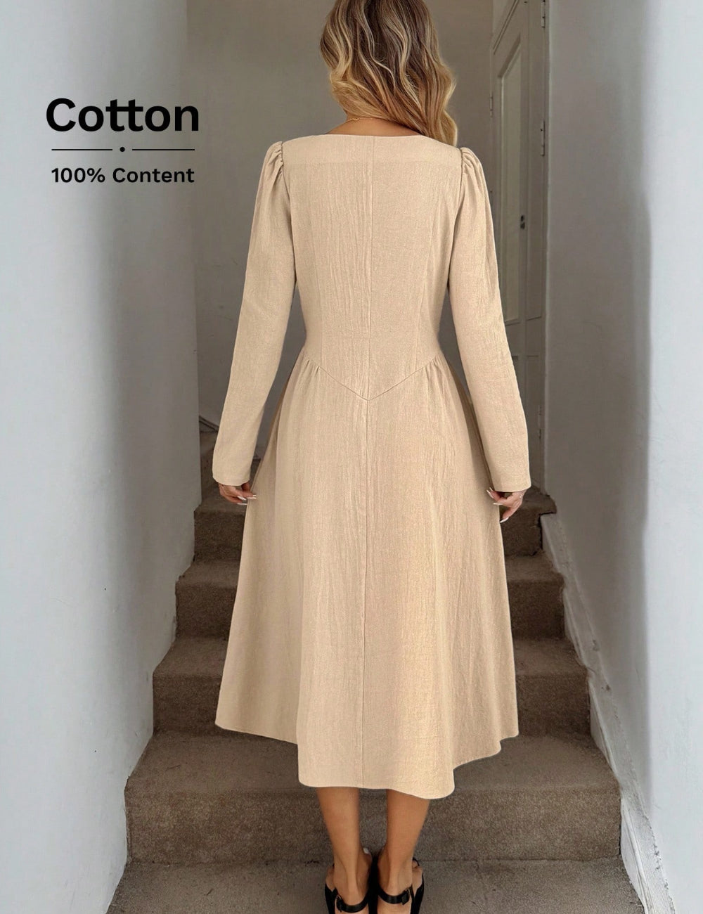 Rochie midi Shein, bej