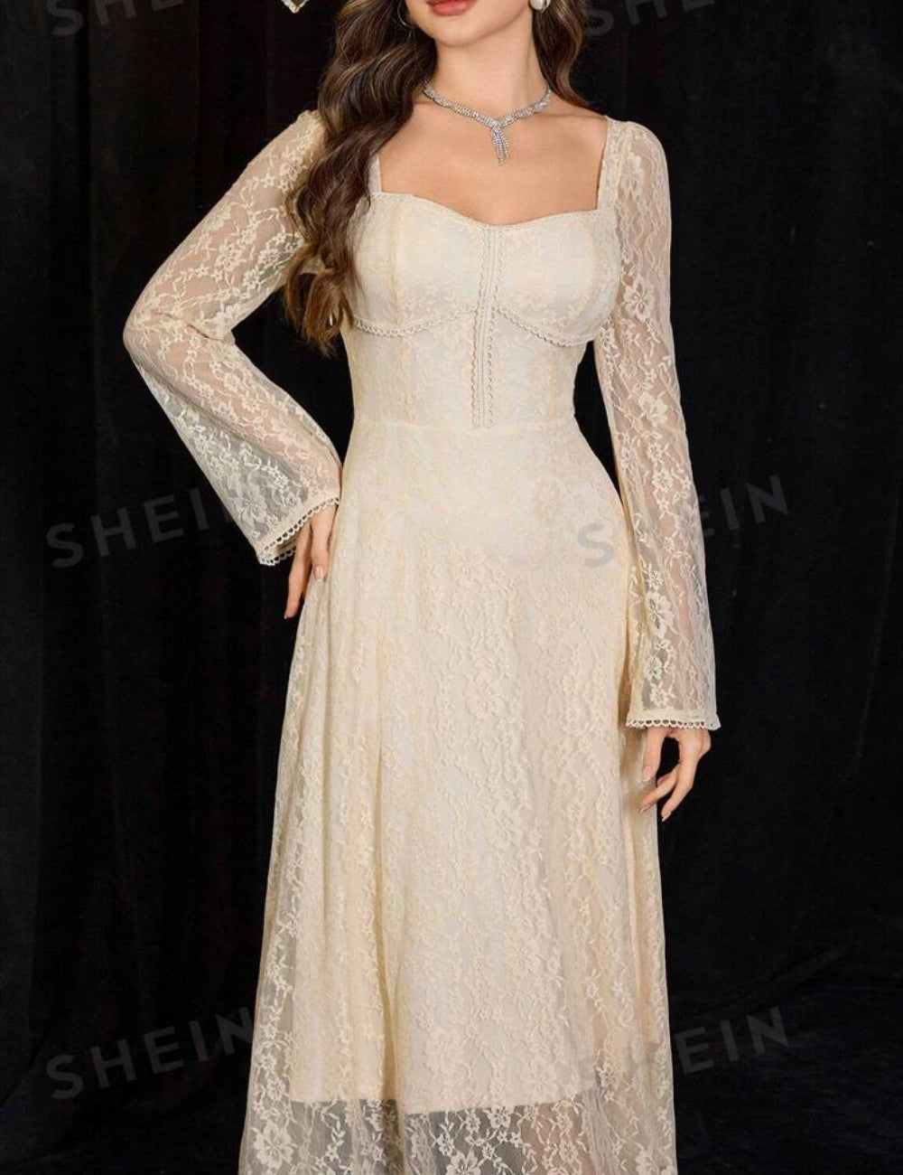 Rochie midi SHEIN, bej