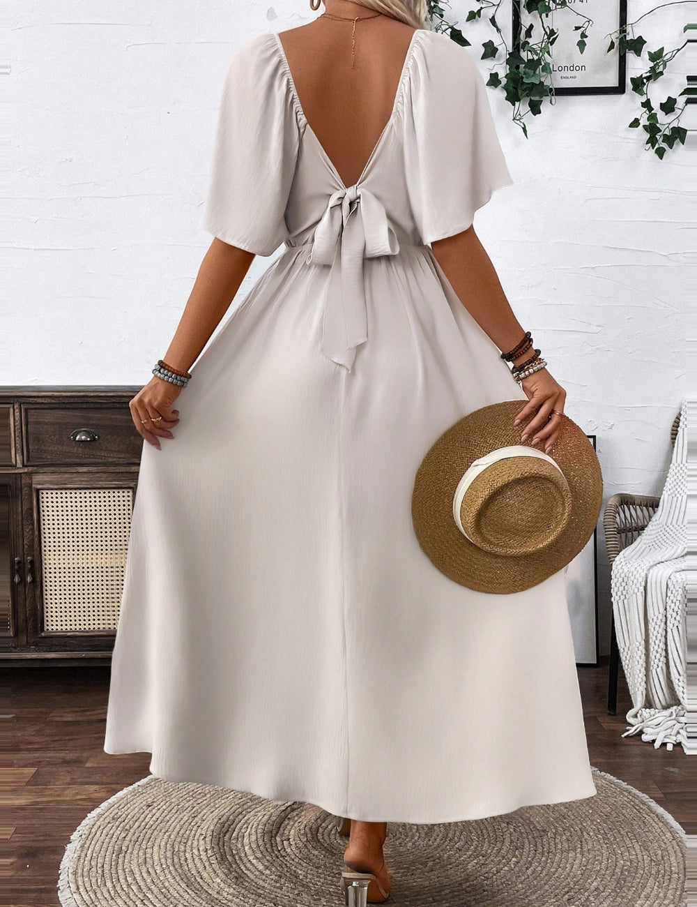 Rochie midi Shein, bej