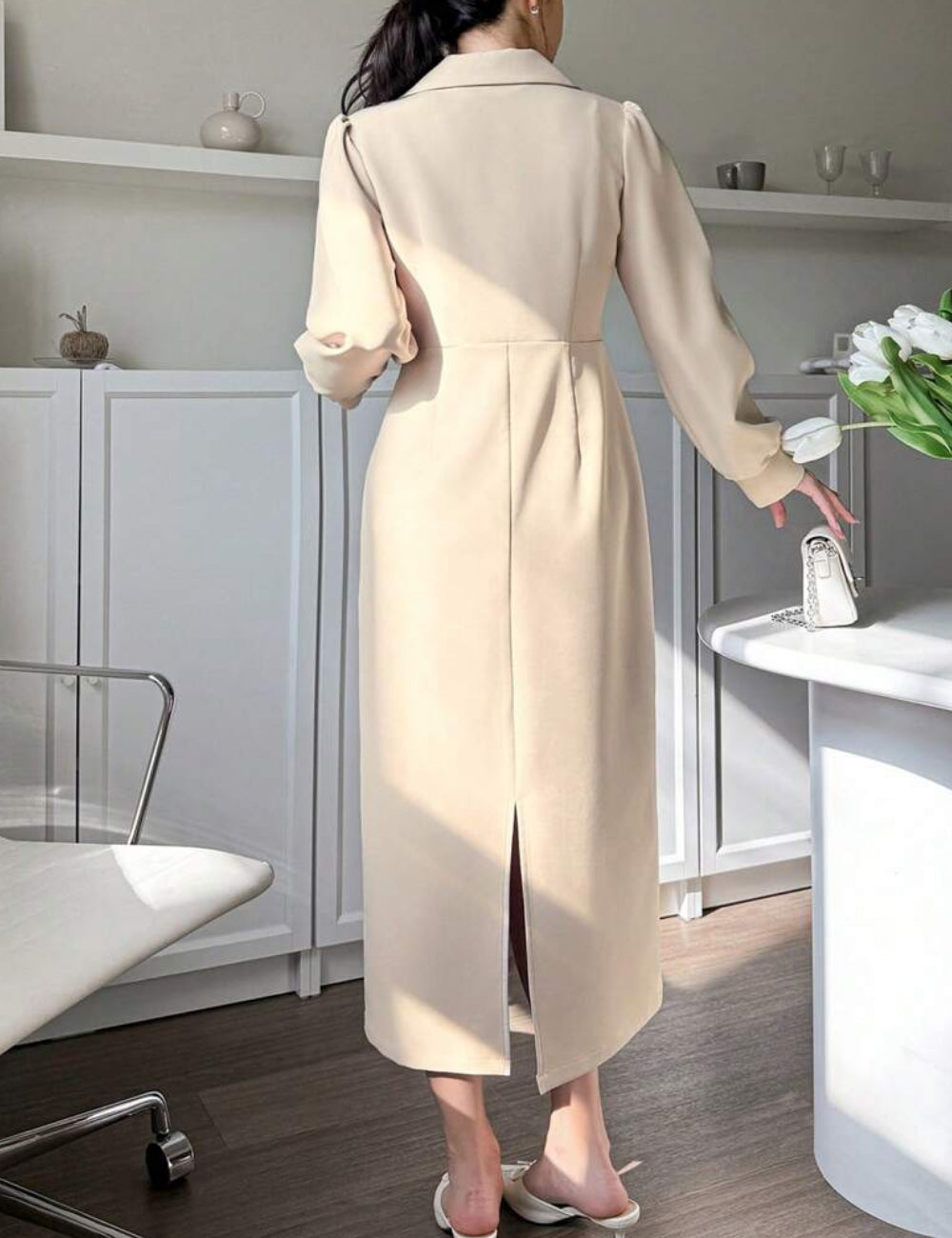 Rochie midi Shein, bej