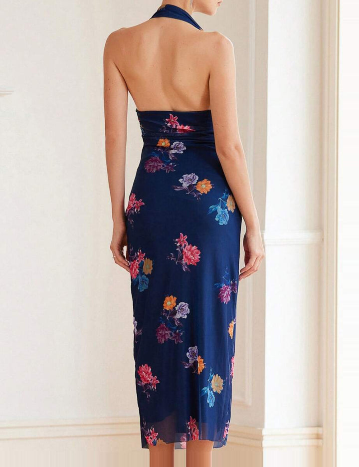 Shein Aveloria sötétkék midi ruha