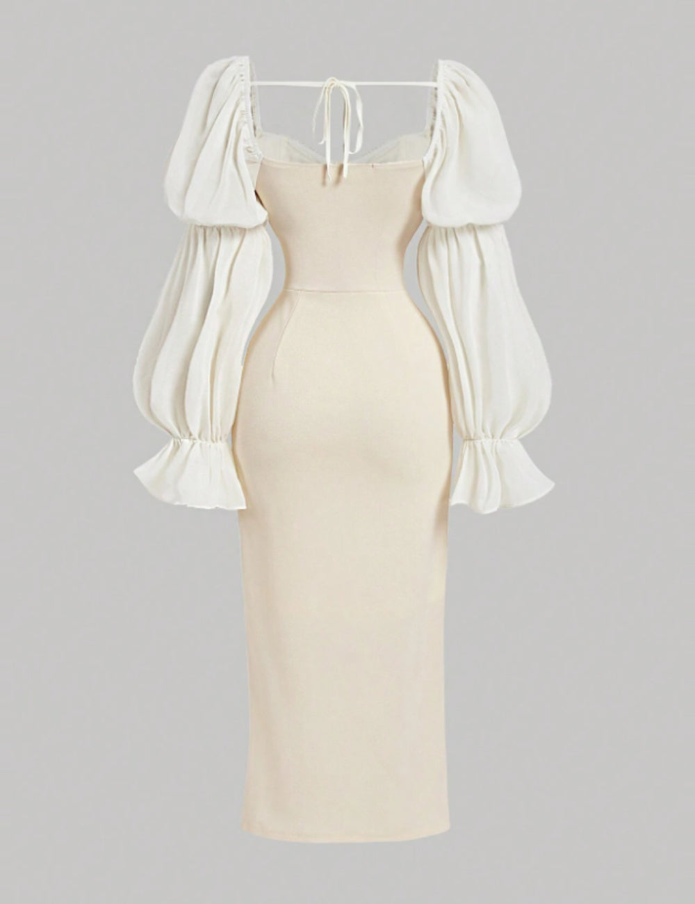 Rochie midi Shein Curve+, crem