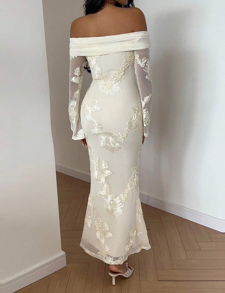 Rochie midi SHEIN, crem