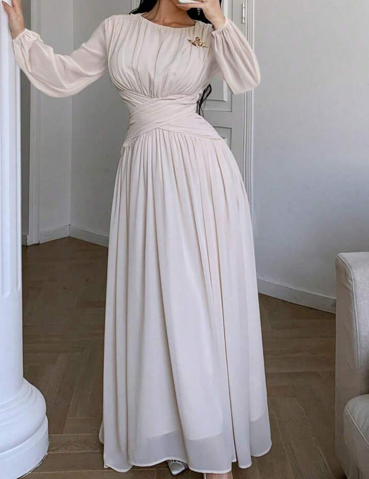 Cream Shein Midi Dress