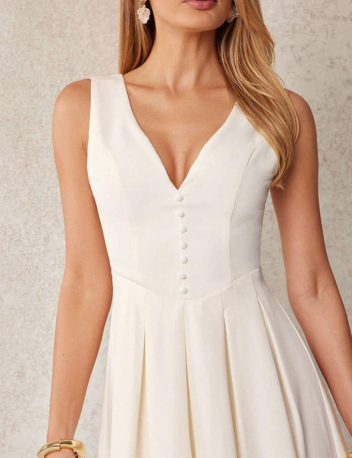 Shein krém midi ruha