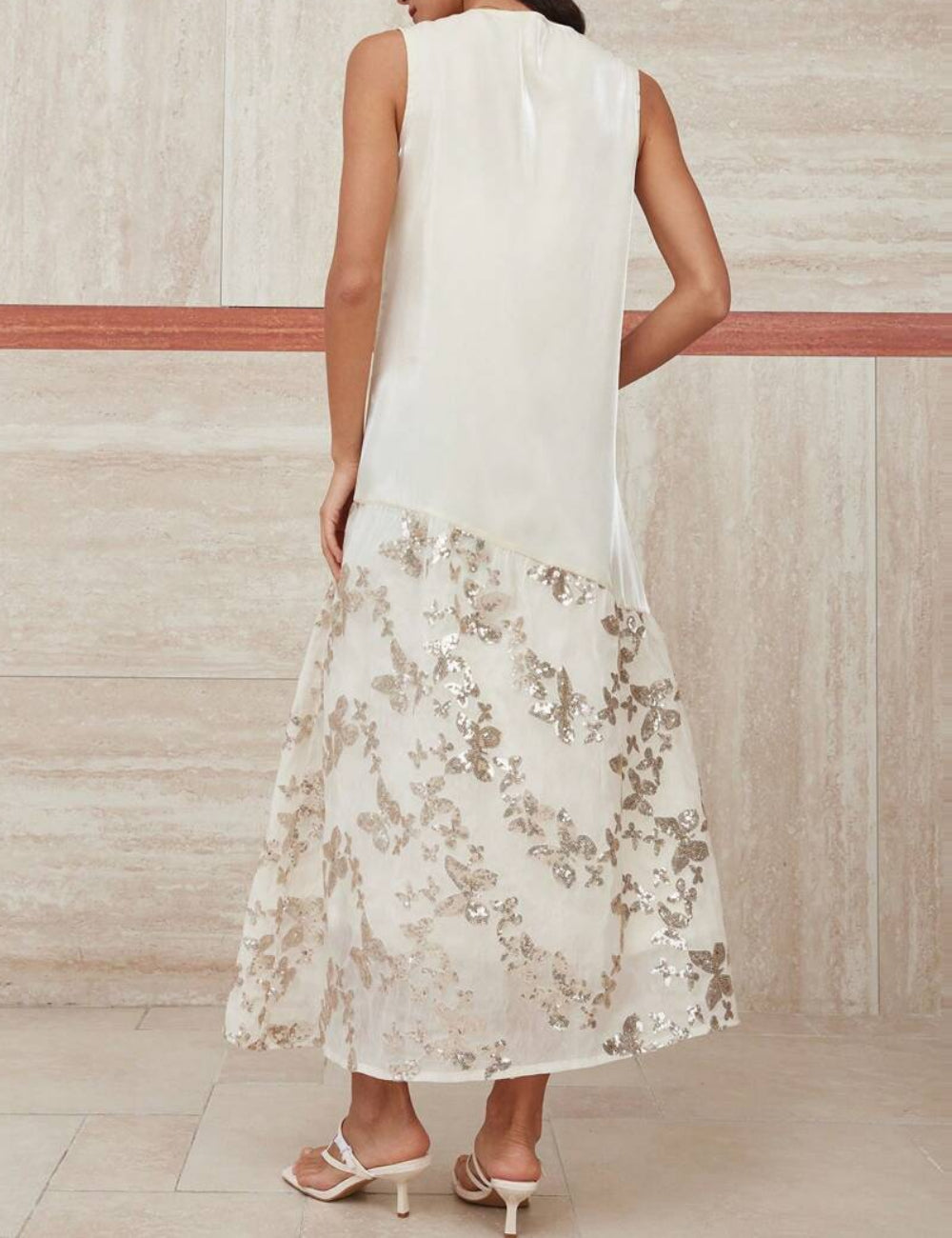 Rochie midi Shein, crem