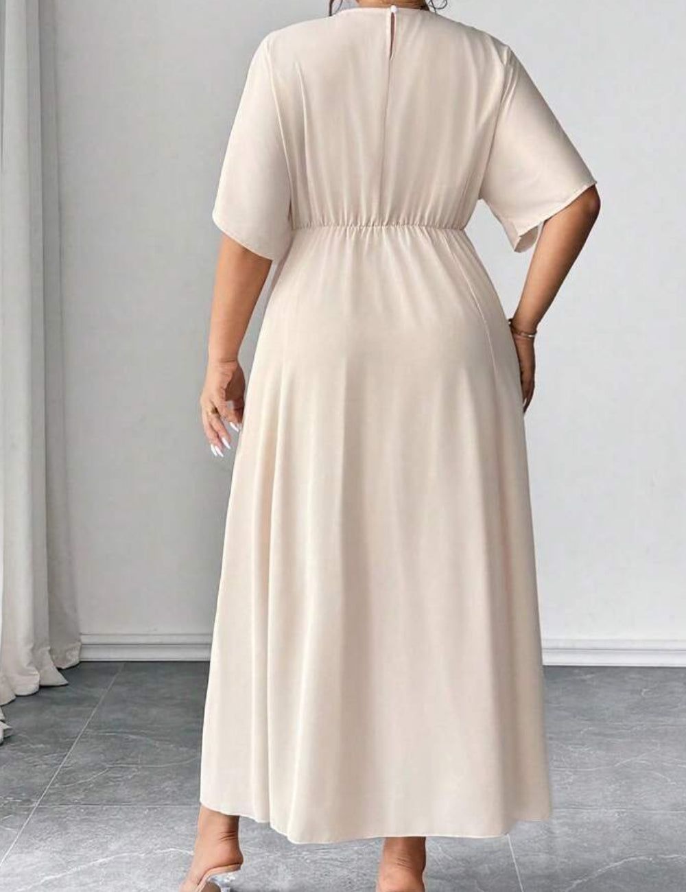 Rochie midi Shein, crem