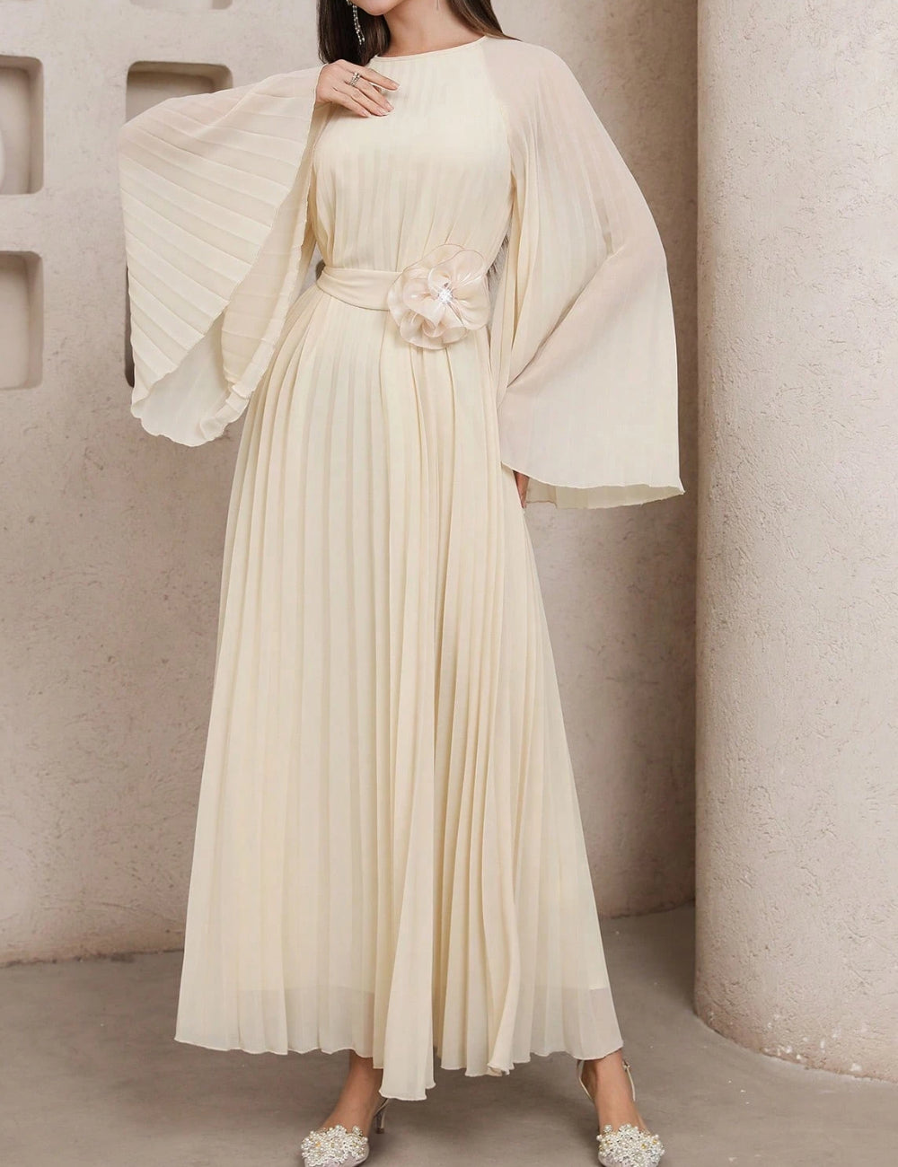 Rochie midi Shein, crem