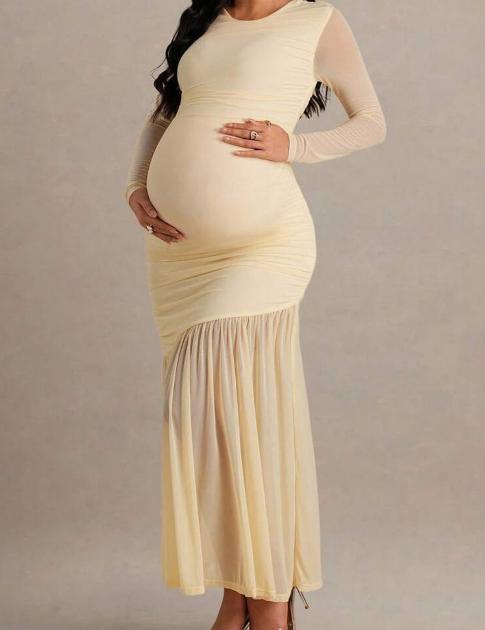 Rochie midi Shein, crem