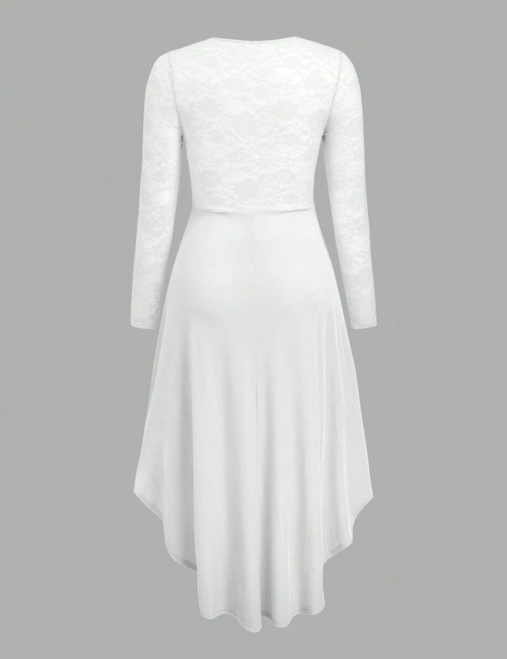 Shein Curve+ midi ruha, fehér