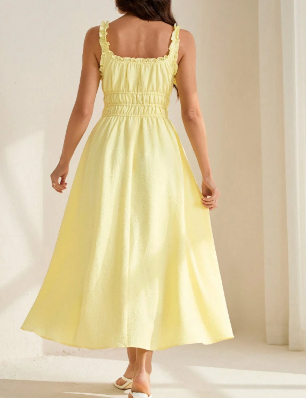 Rochie midi Shein, galben