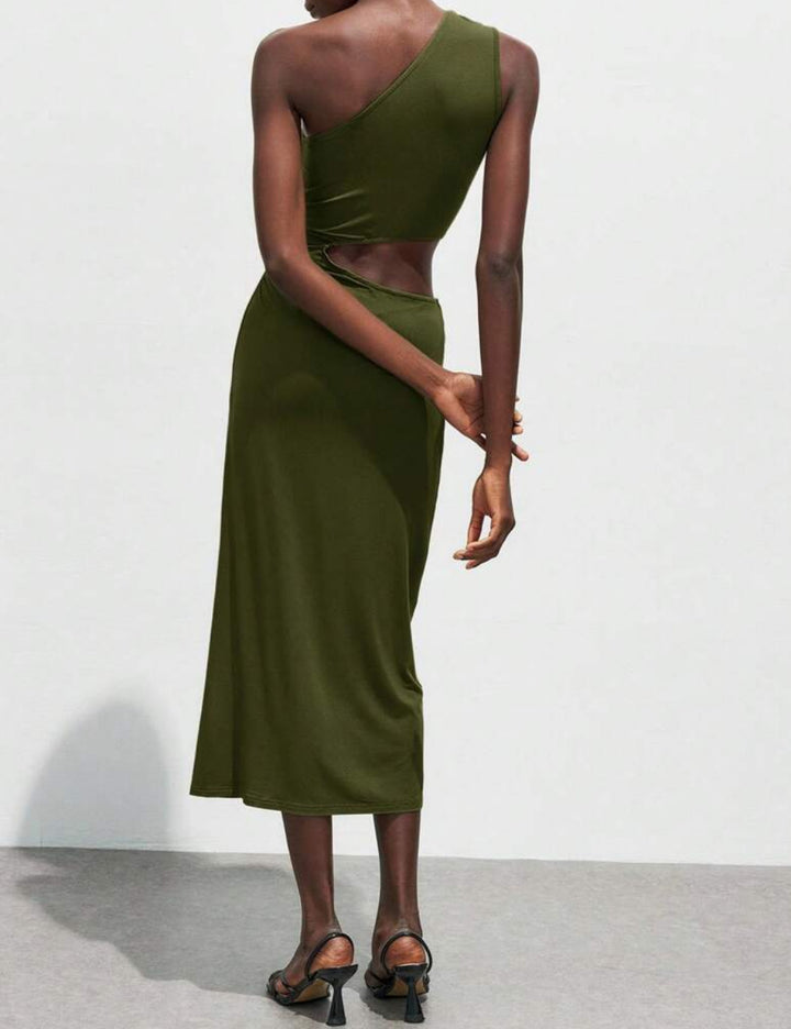 Shein midi ruha, khaki