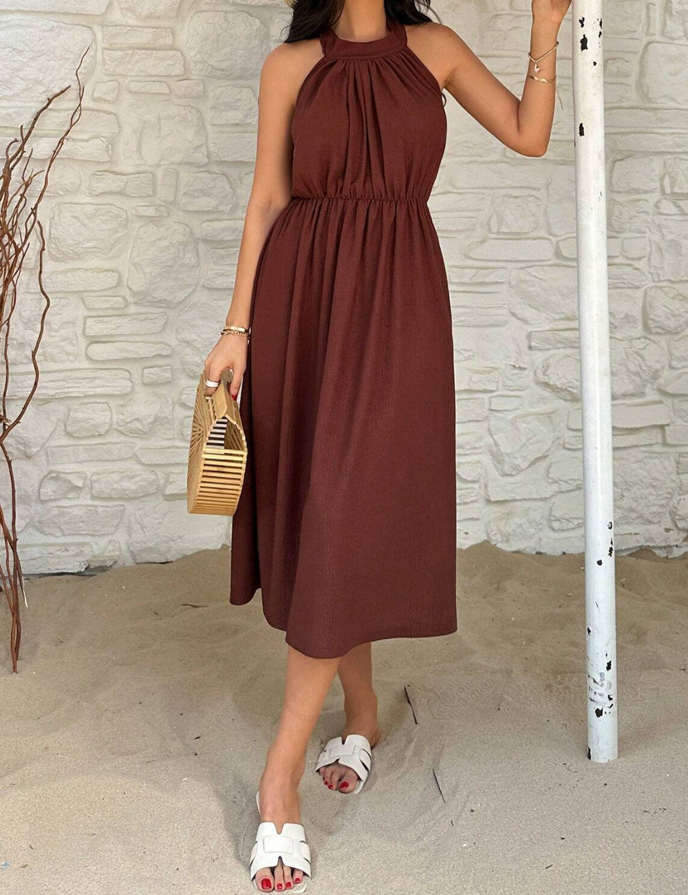Rochie midi Shein, maro