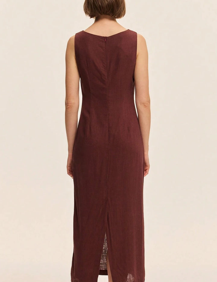 Rochie midi SHEIN, maro