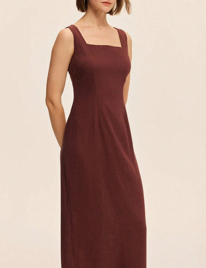 Rochie midi SHEIN, maro
