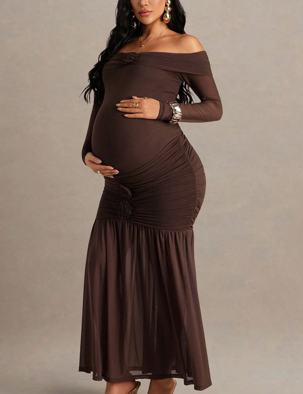 Rochie midi Shein, maro