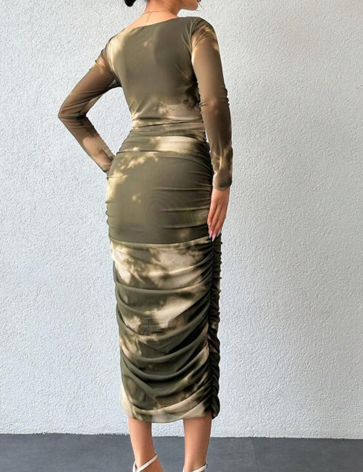 Rochie midi Shein, mix culori