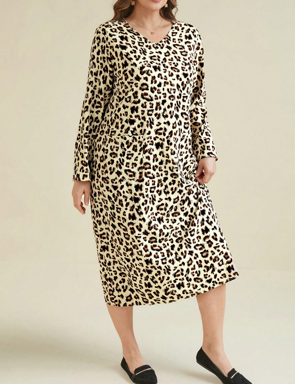 Shein Curve+ midi ruha, vegyes színekben