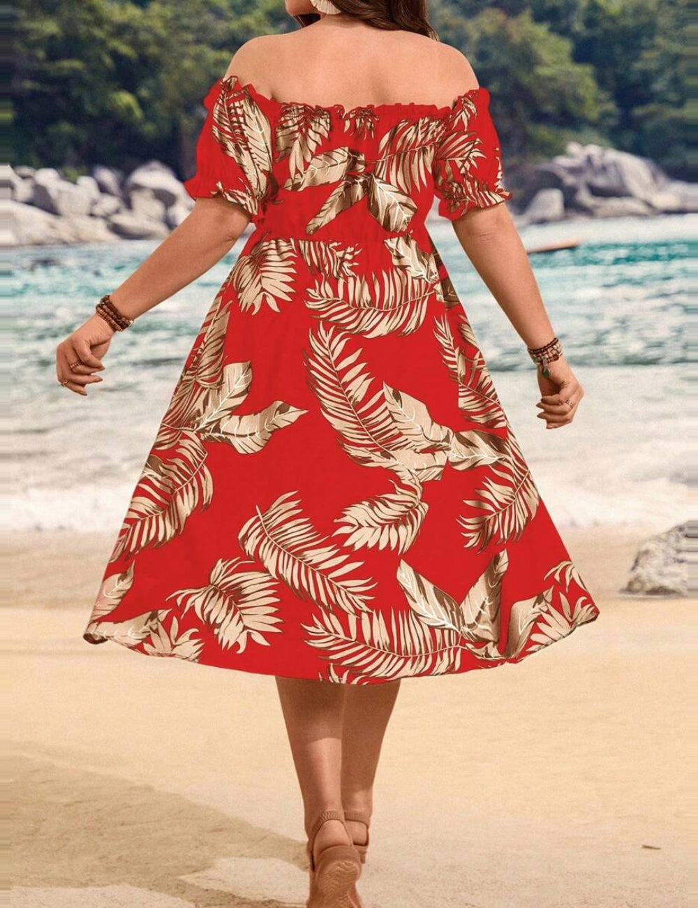 Rochie midi Shein Curve+, mix culori
