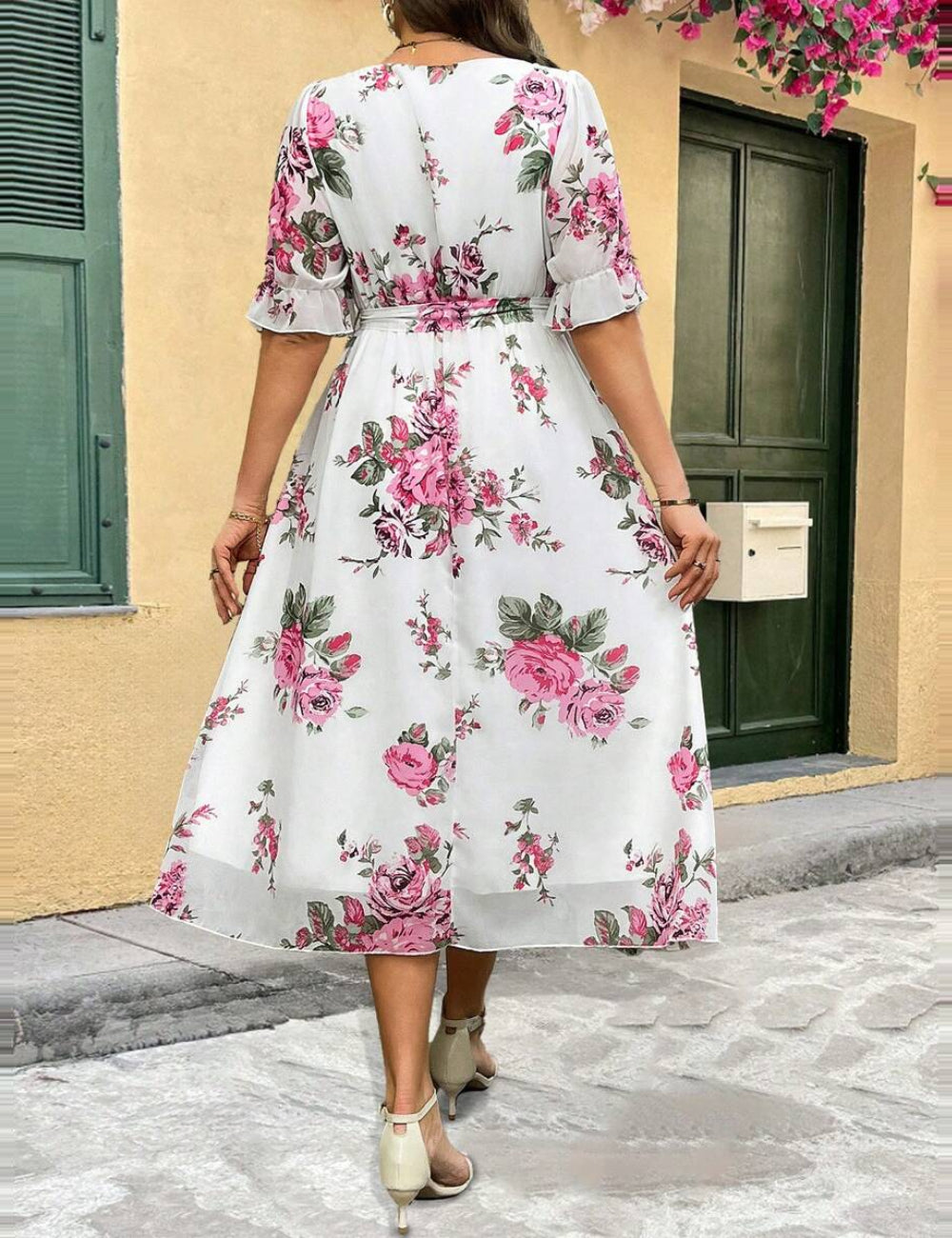 Rochie midi Shein, mix culori