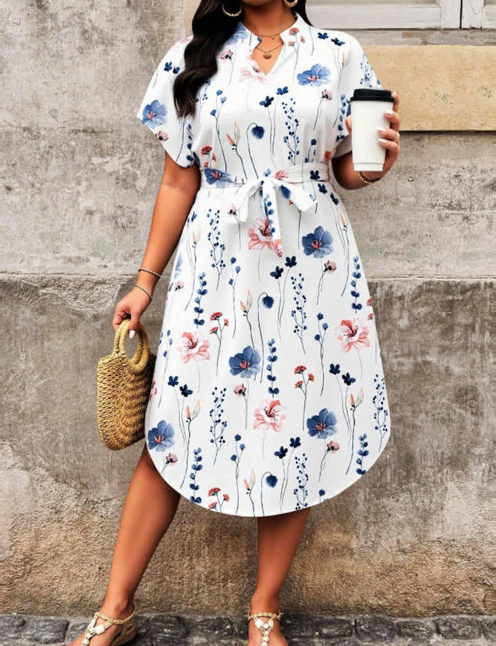 Shein Curve+ midiruha, többszínű