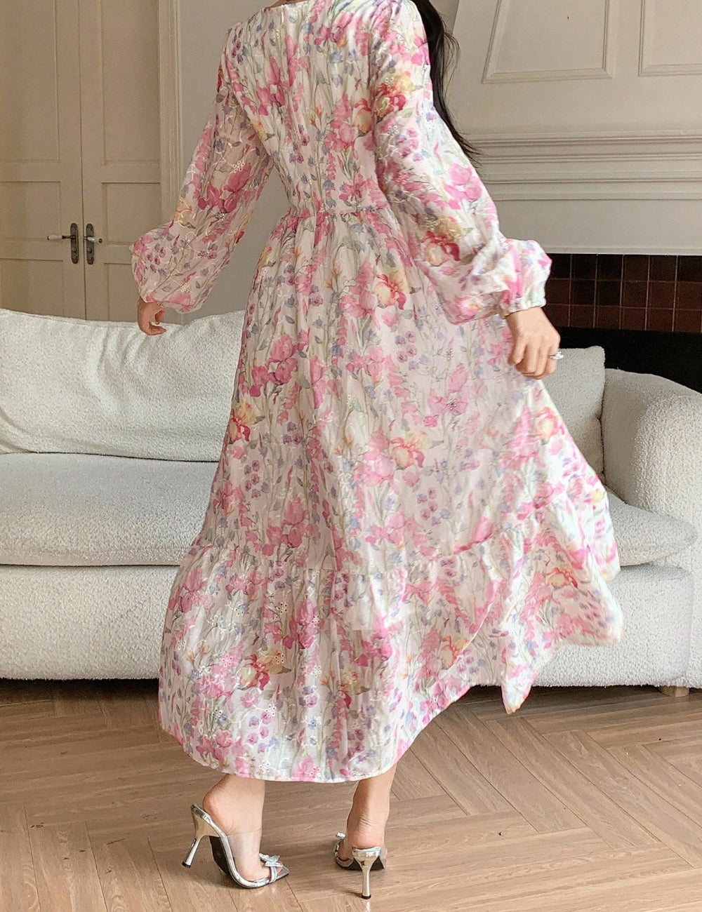 Rochie midi Shein, mix culori