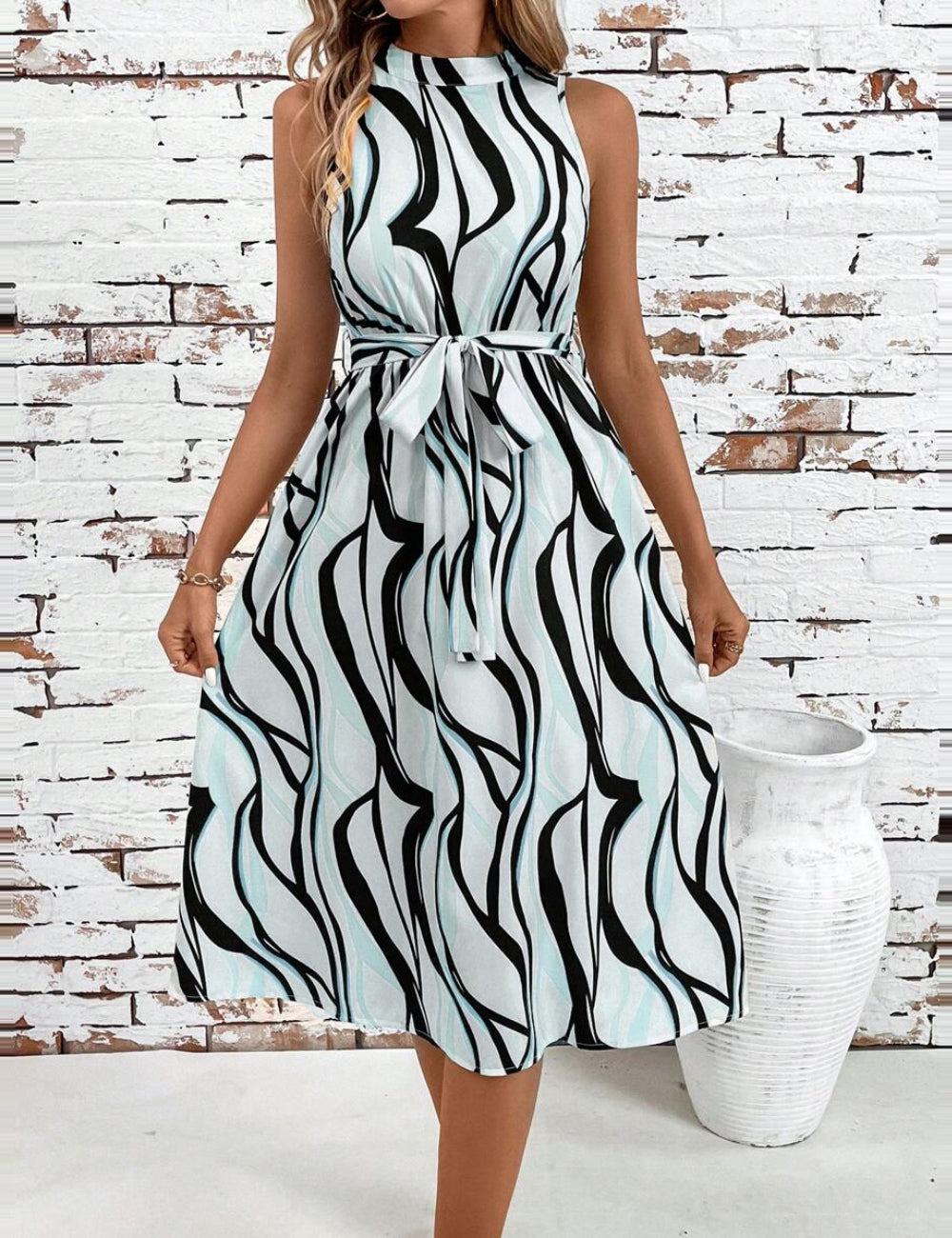 Rochie midi Shein, mix culori