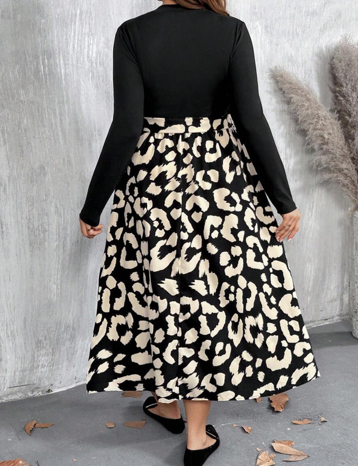 Rochie midi Shein Curve+, mix culori