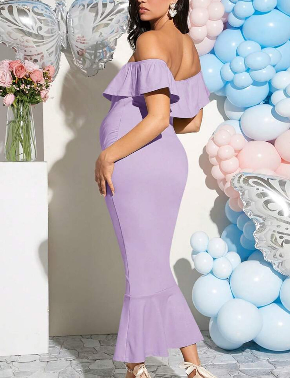 Shein midi ruha, lila