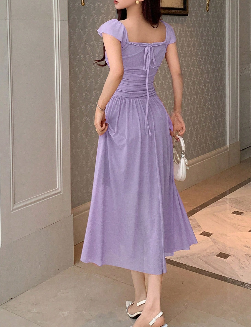 Shein midi ruha, lila