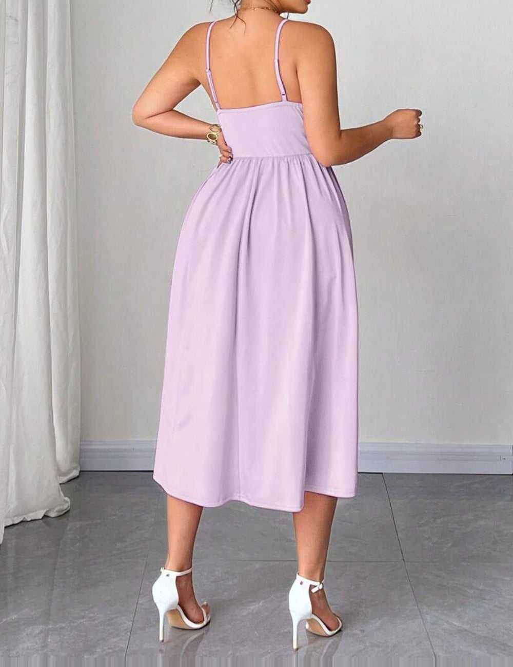 Shein midi ruha, lila