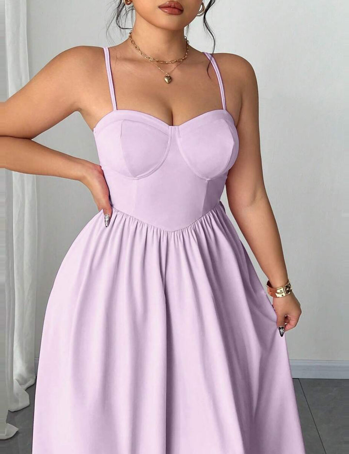 Shein midi ruha, lila
