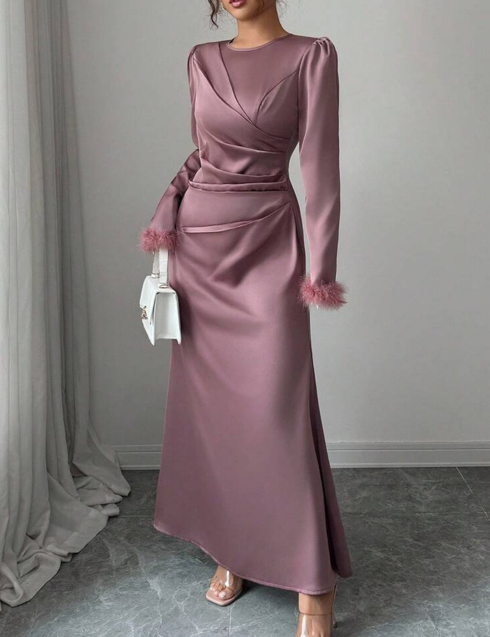 Shein midi ruha, lila