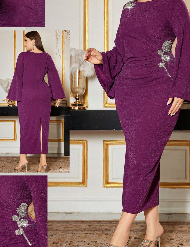 Rochie midi Shein Curve+, mov