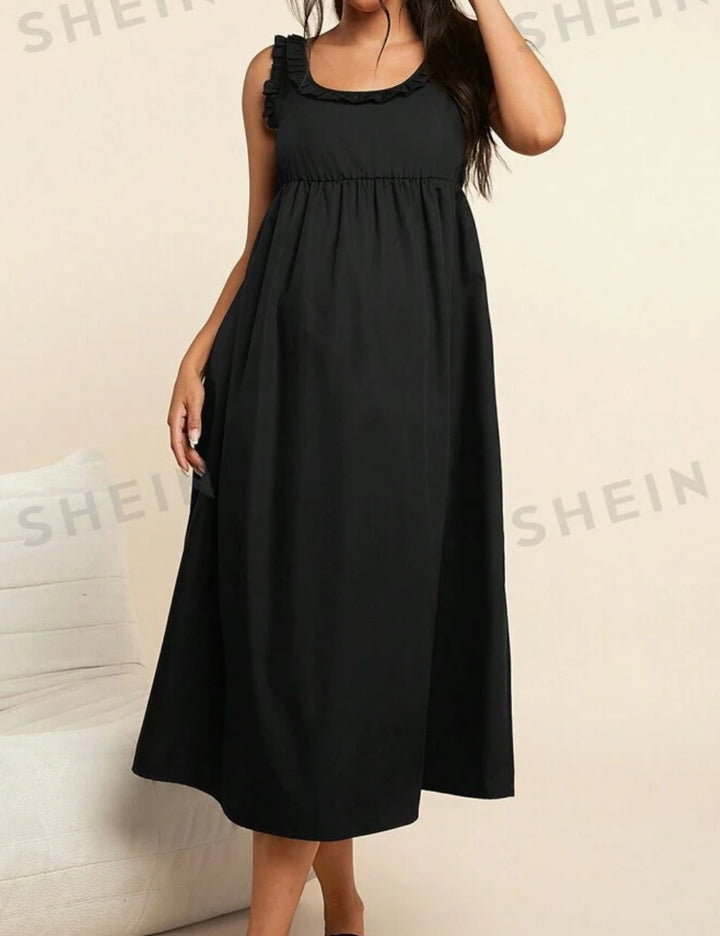 Shein midi ruha, fekete