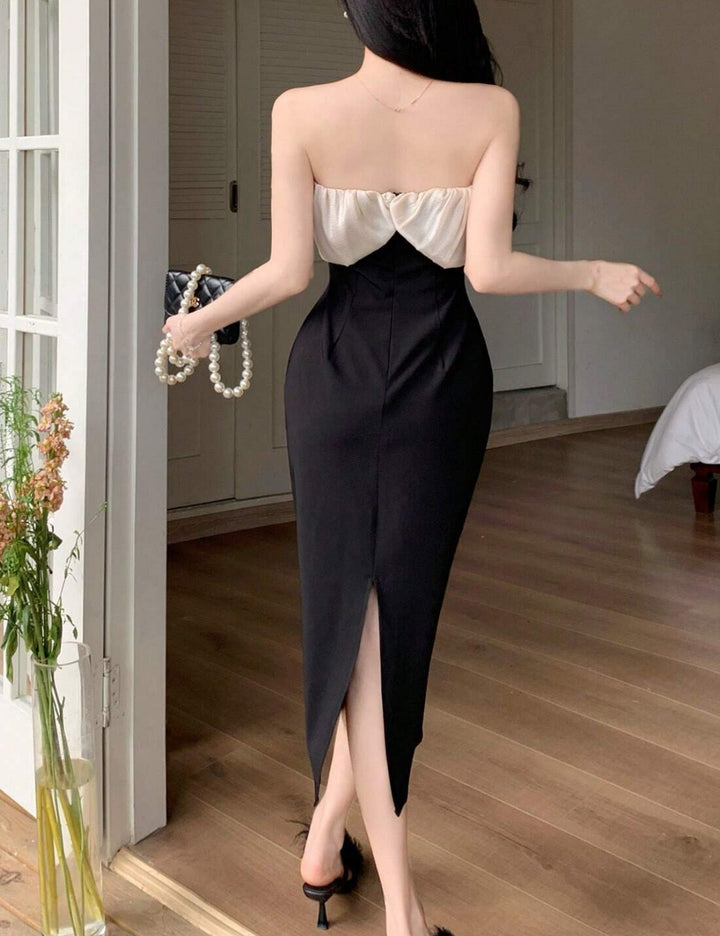 Shein fekete midi ruha
