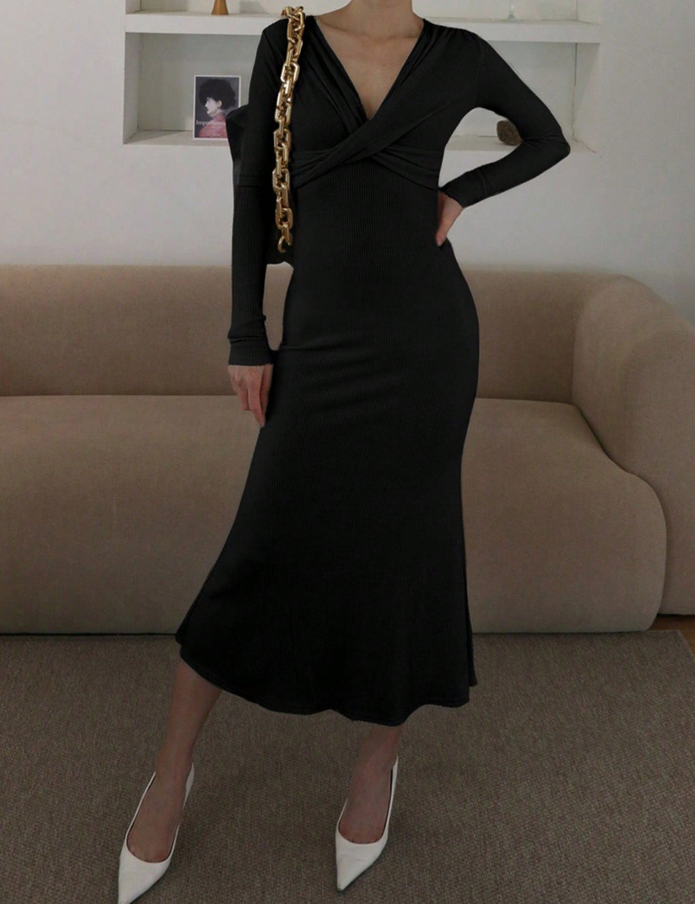 Rochie midi Shein DAZY, negru