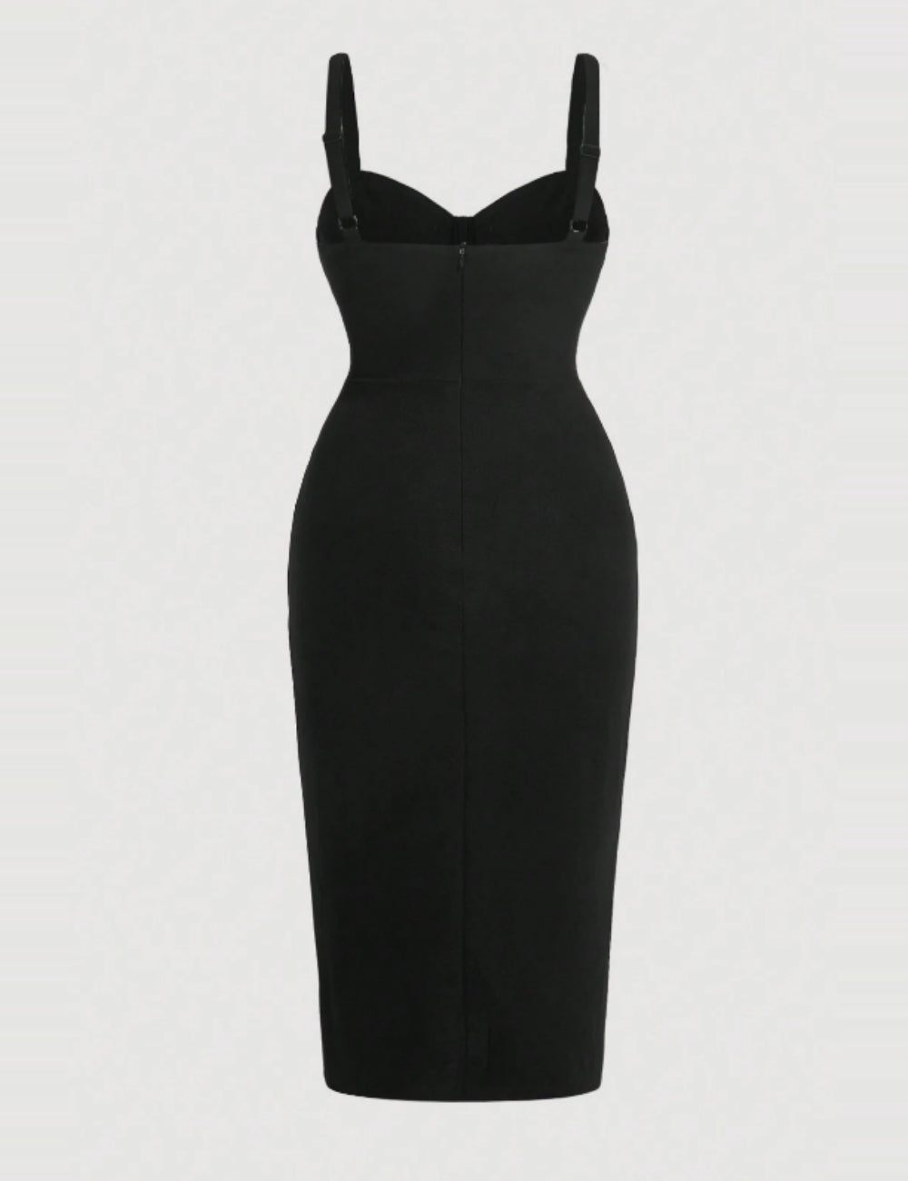 Rochie midi Shein Curve+, negru